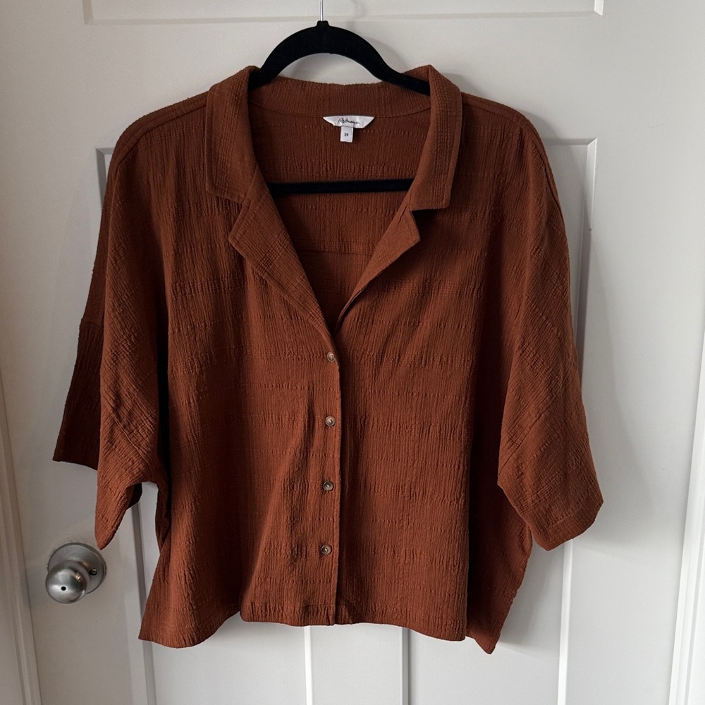 Reitmans Terracotta Button-Down Blouse